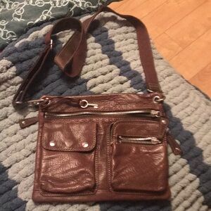 Fossil Brown Leather Crossbody Bag